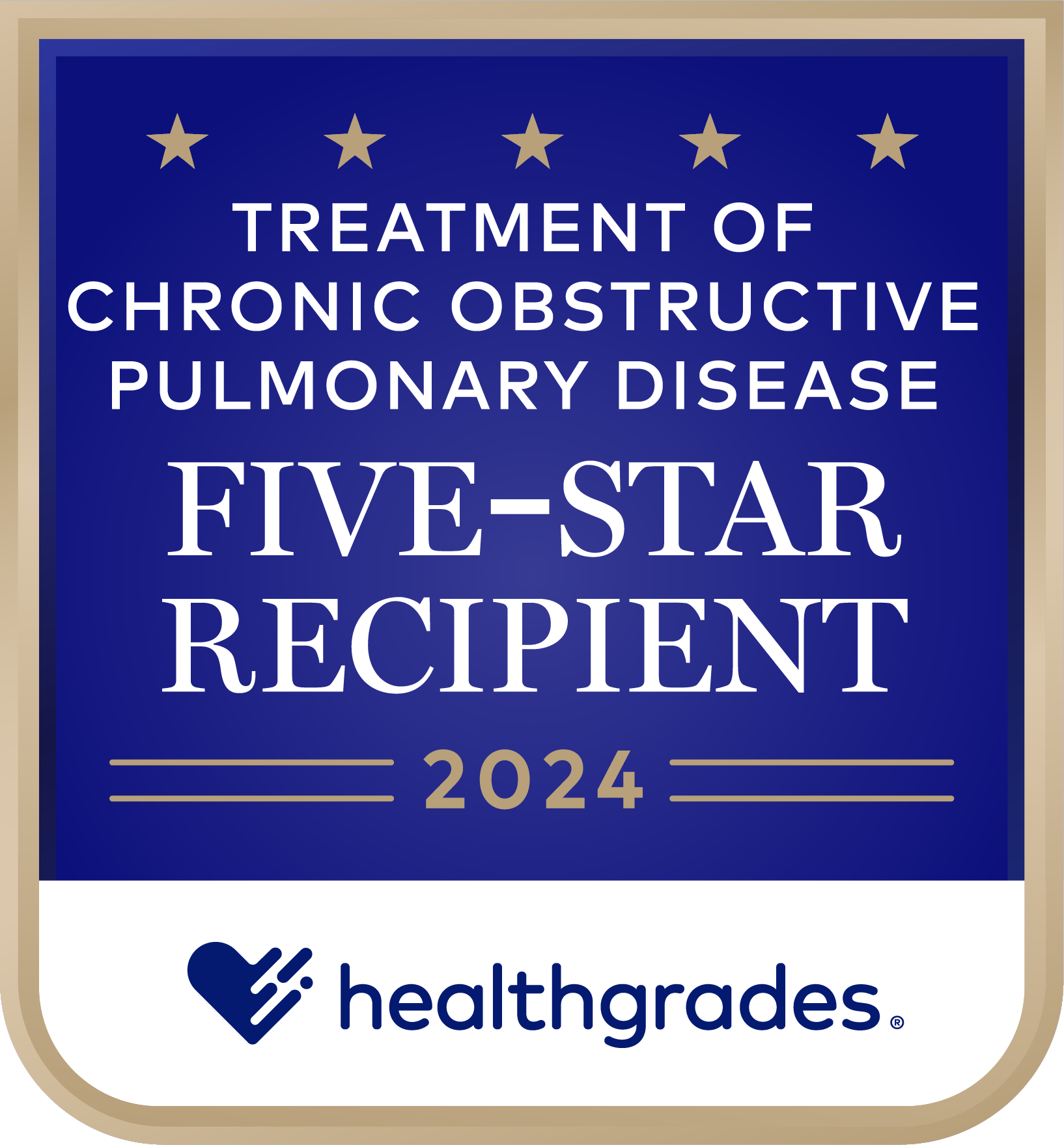 Healthgrades® Five-Star Recipient for Treatment of Chronic Obstructive Pulmonary Disease in 2022-2024