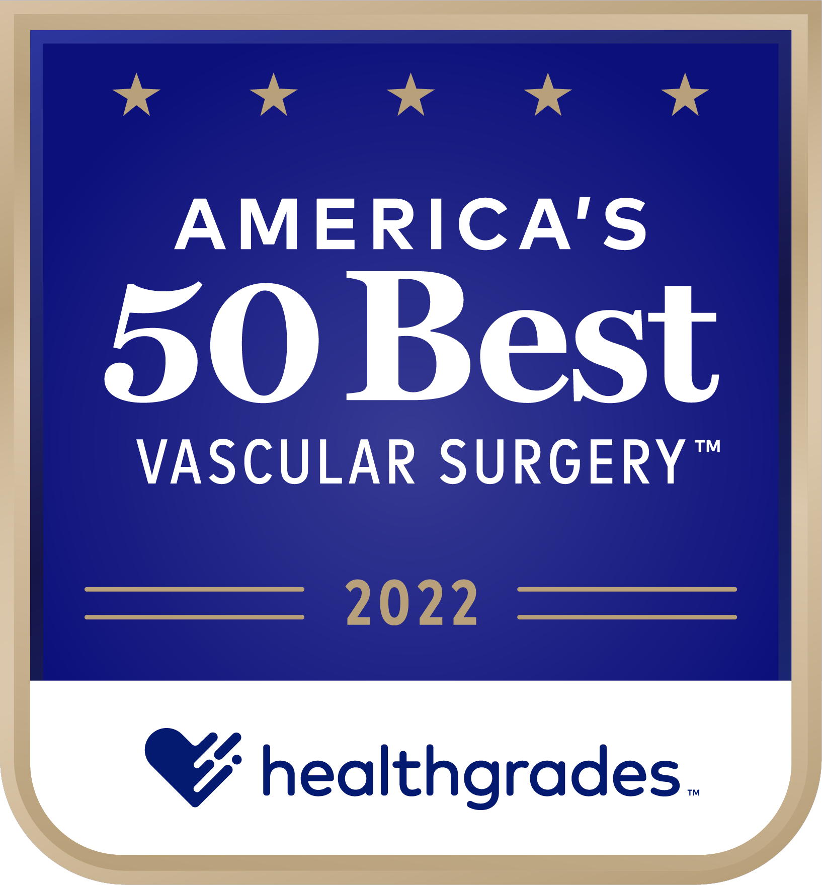 America’s 50 Best Hospitals for Vascular Award™ by Healthgrades® in 2022