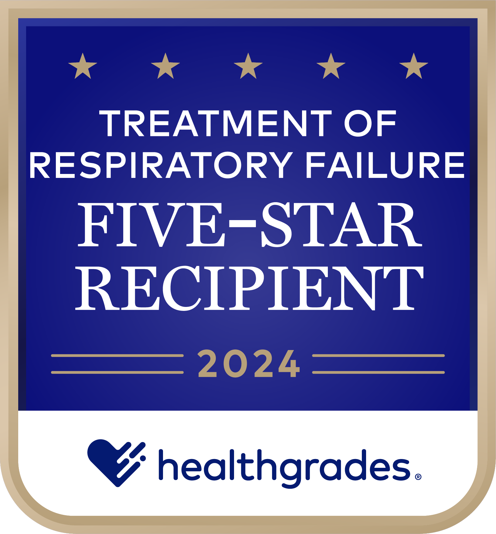 Healthgrades® Five-Star Recipient for Treatment of Respiratory Failure in 2022-2024